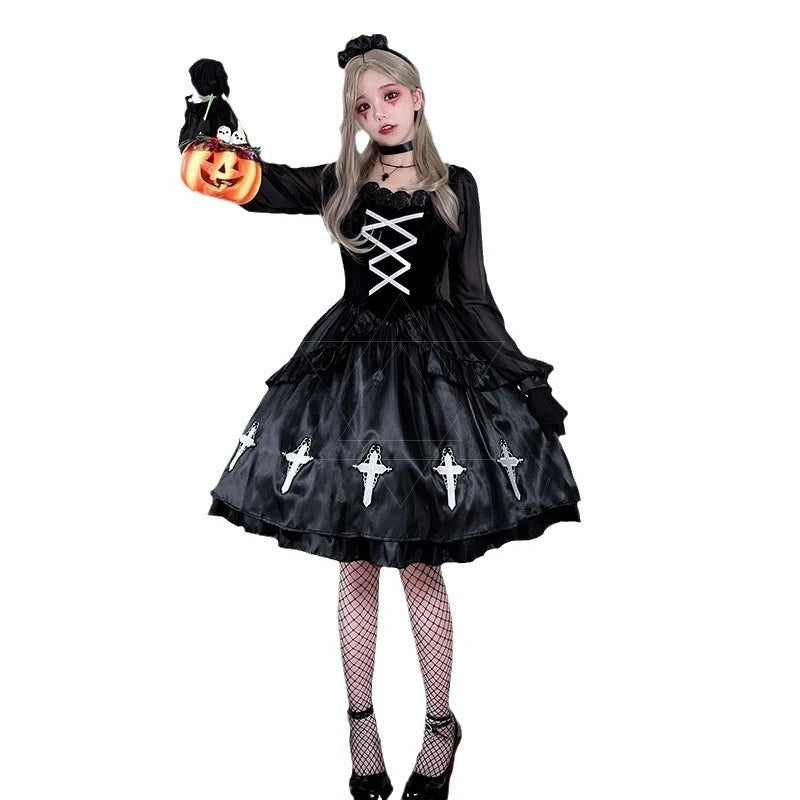 Halloween Adult Costumes Gothic Style Ghost Bride Costume Diablo Style Imp Costume Witch Costume Vampire Costume
