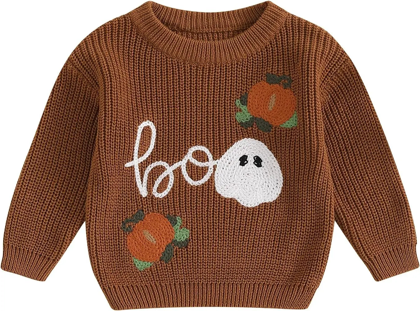 Toddler Baby Boy Girl Halloween Costumes Sweater Pumpkin Warm Pullover Sweatshirt Knitwear Knitted Fall Winter Clothes