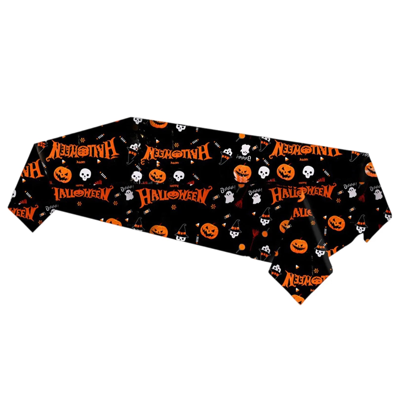 Halloween Portable Decorative Tablecloth Waterproof Table Decor Festival Party Tablecloth Supply Halloween Theme Decor Prop
