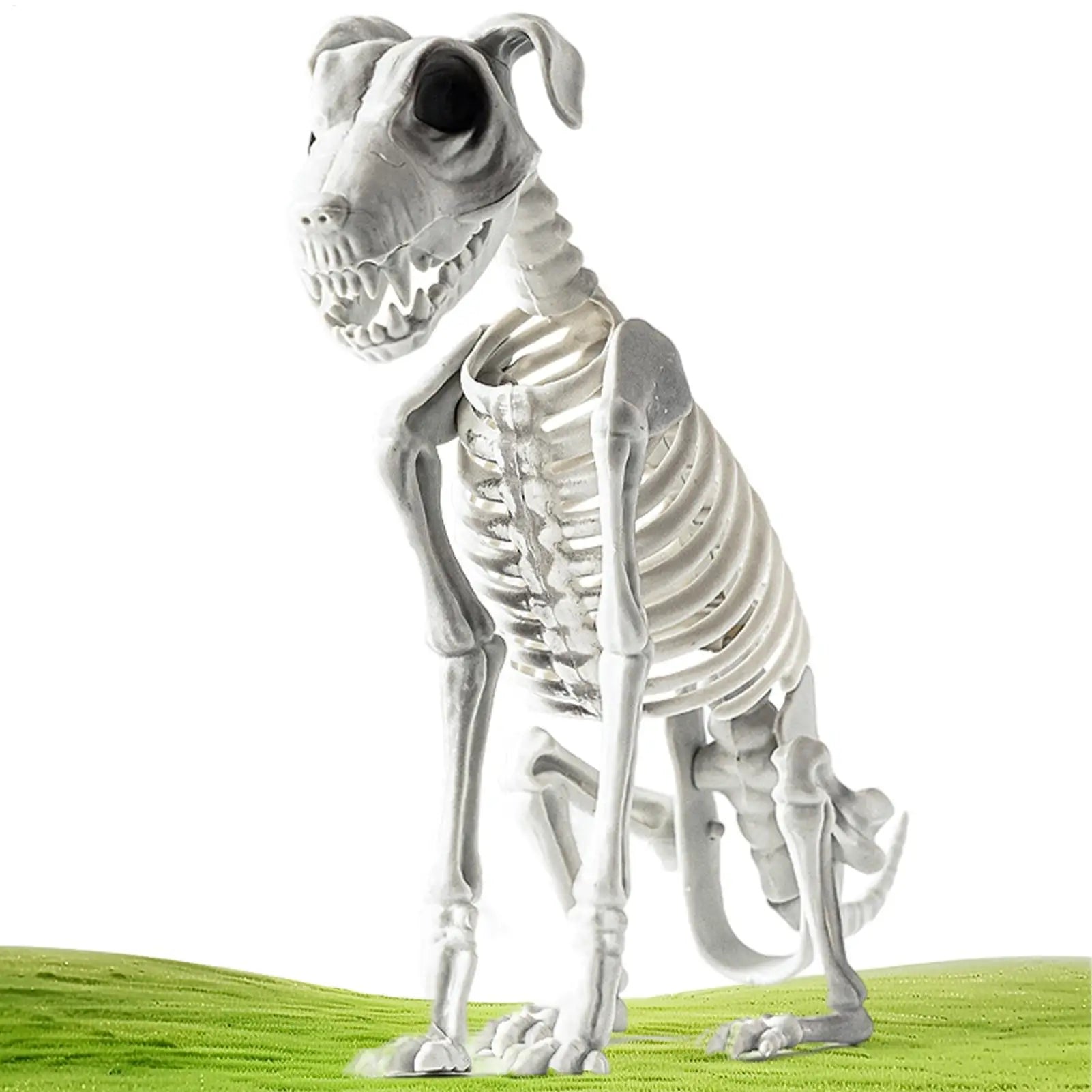 Halloween Skeleton Dog Spooky Skeleton Animal Realistic Halloween Skeleton Dog Statue Skull Bone Art Ornaments for Party Haunted