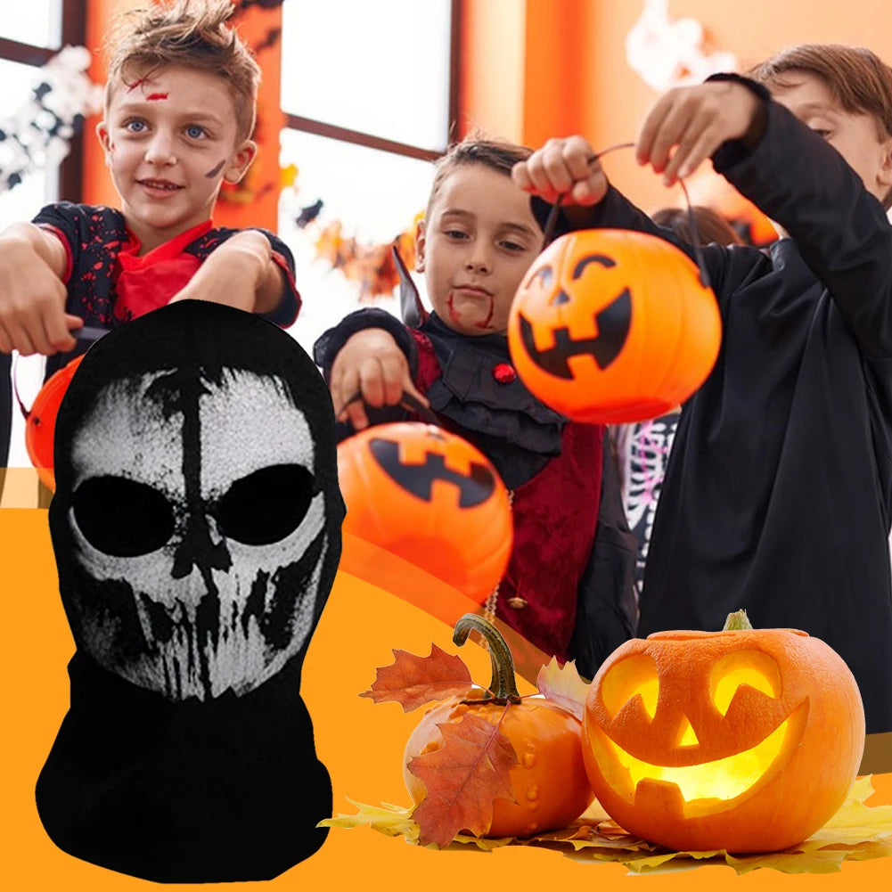 Halloween new mask Black Mask Balaclava Beanies Hats Men Ghost Skull Full Face Warmly Mask Hood Beanie Ggorros Hombre Casquette