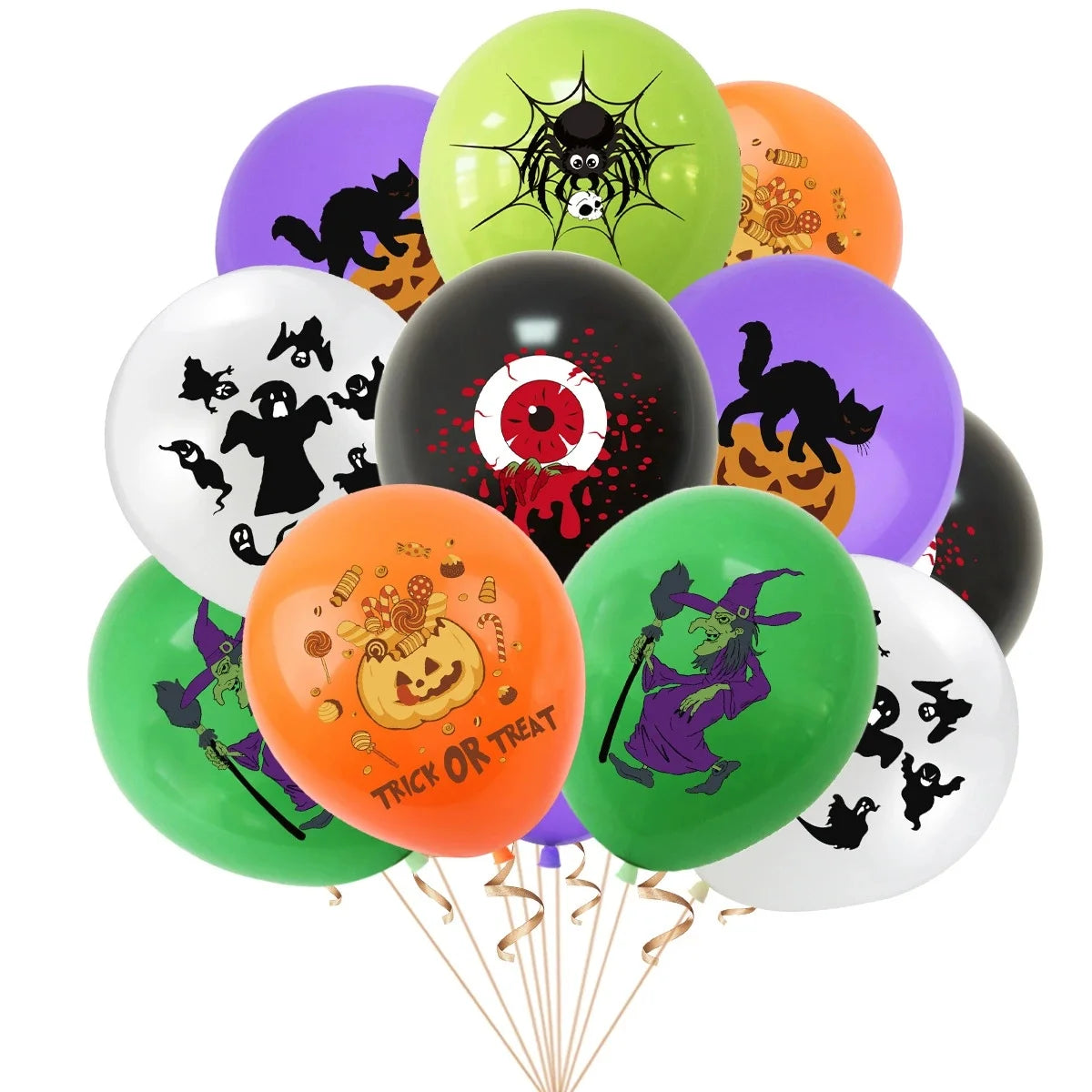 Halloween Balloons 12 Inch Black Orange White Pink Latex Balloon for Halloween Holiday Events Party Favors Supplies Decoration