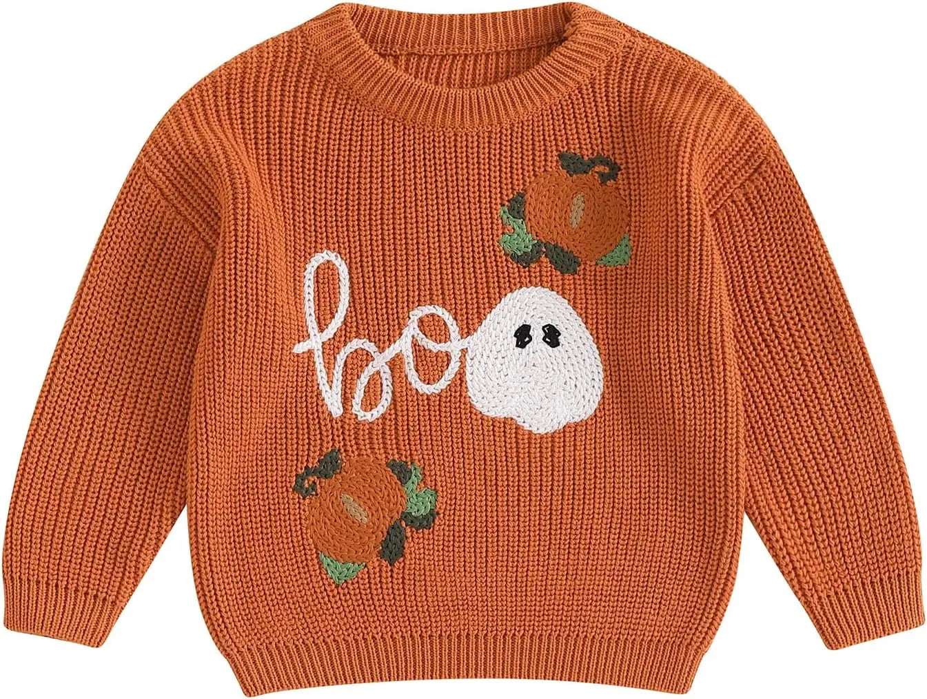 Toddler Baby Boy Girl Halloween Costumes Sweater Pumpkin Warm Pullover Sweatshirt Knitwear Knitted Fall Winter Clothes