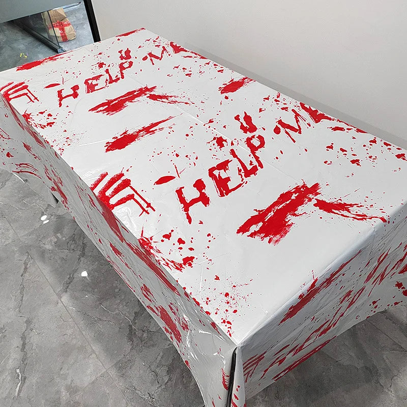 Halloween Party Decoration Rectangular Tablecloth Halloween Horror Party Supplies Bat Pumpkin Disposable Tablecloths Home Decor