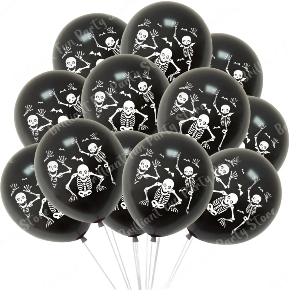 Halloween Balloons 12 Inch Black Orange White Pink Latex Balloon for Halloween Holiday Events Party Favors Supplies Decoration
