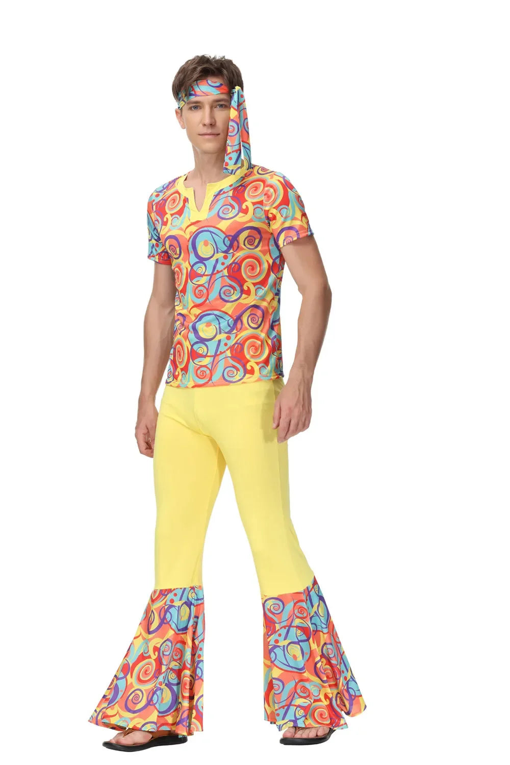 Halloween Costumes Men Women Retro 80s Hippie Costume Disco Hip-Hop Couples Cosplay Carnival Party Fancy Dress Up for Adult