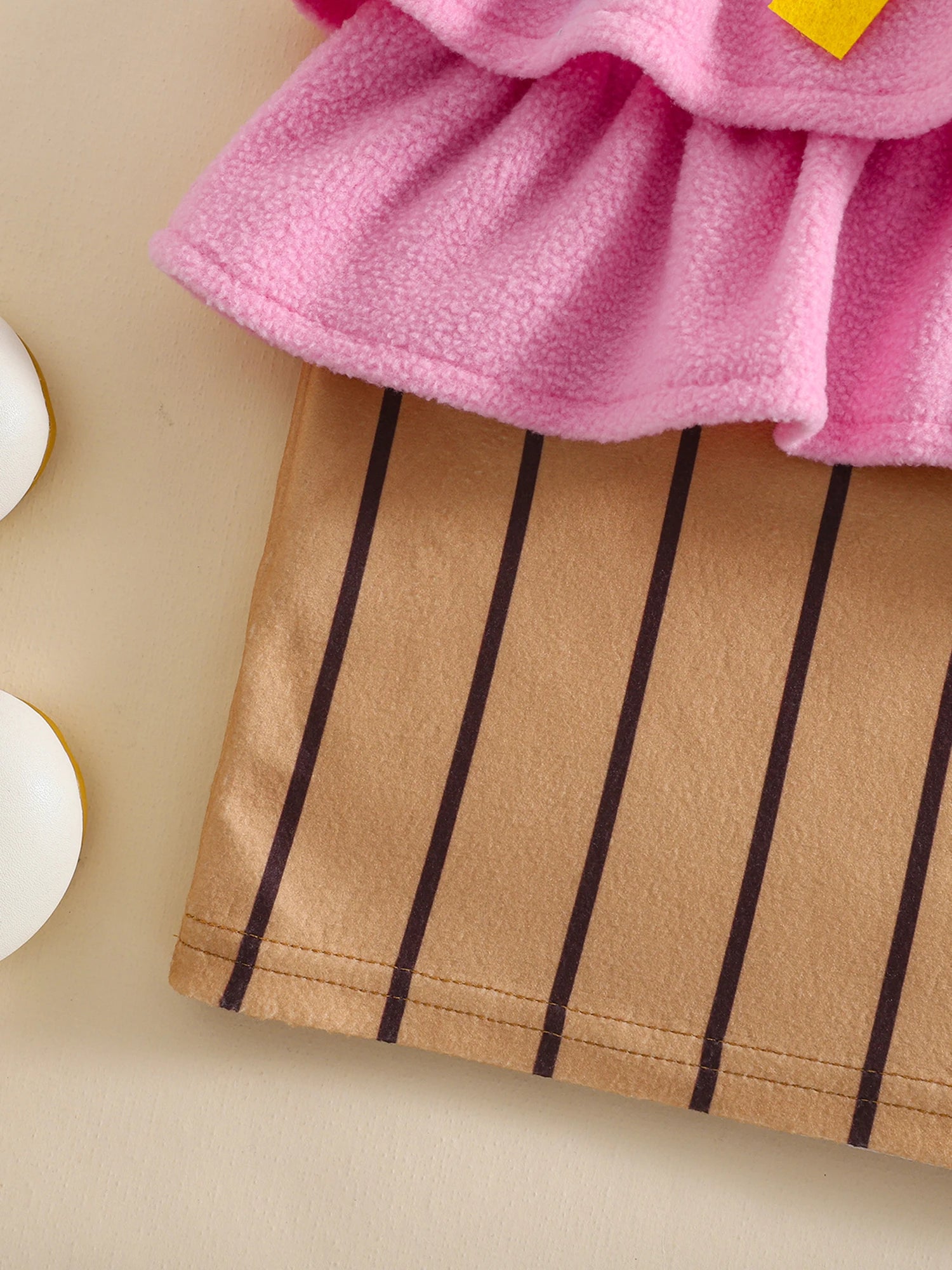 Toddler Baby Ice Cream Costume Dress and Cap 2 Pcs Set Cute Cupcake Costume for Halloween Party