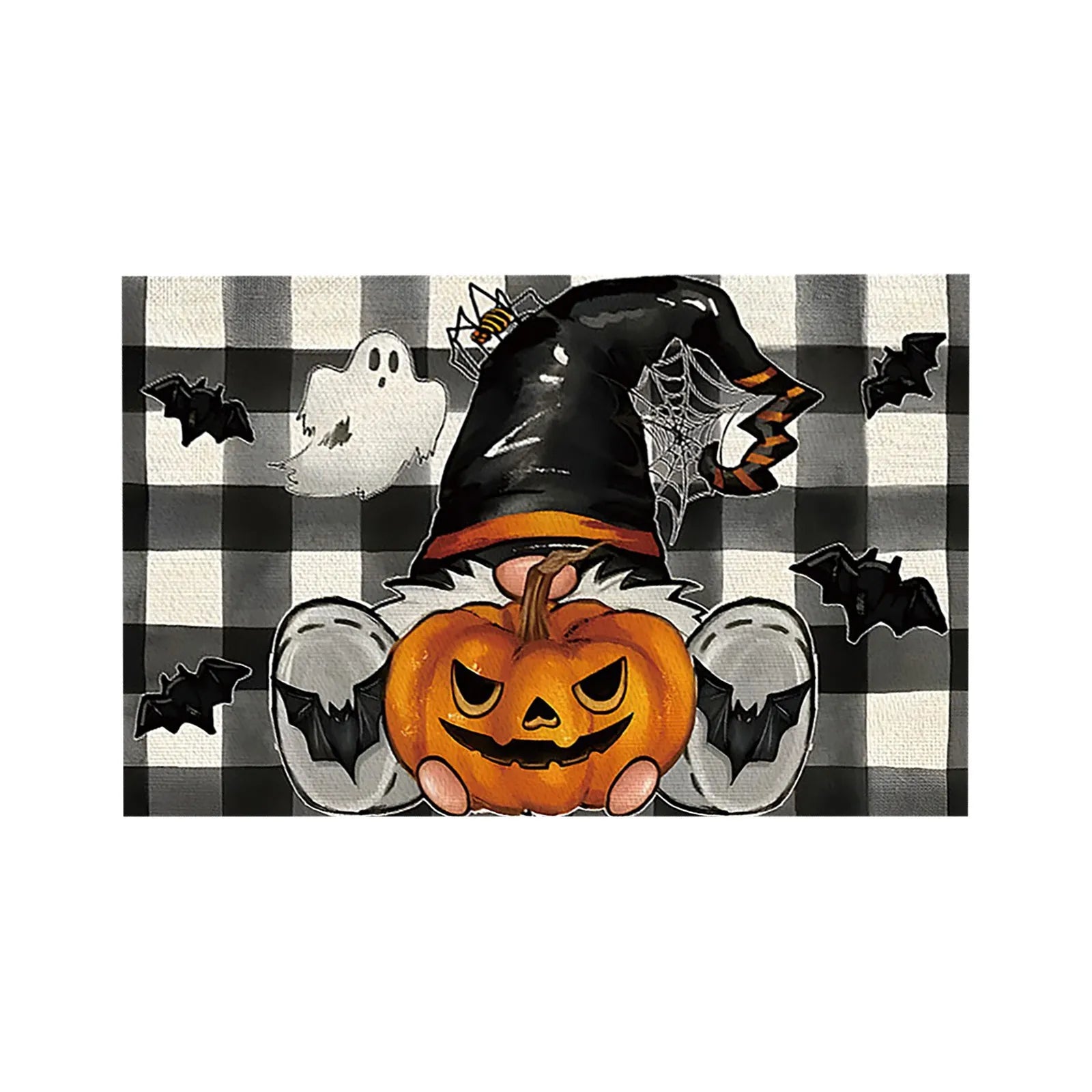 Halloween Table Placemats Linen Ghost Festival Atmosphere Table Mat Bat Pumpkin Spider Web Dining Table Decorations