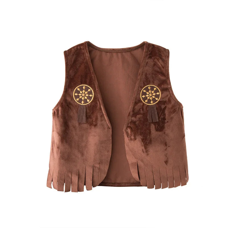Halloween Boys Western Cowboy Costume Role Play Cartoon Toddler Jumpsuit Clothes Christmas Birthday Event Dress Up Party Stage
