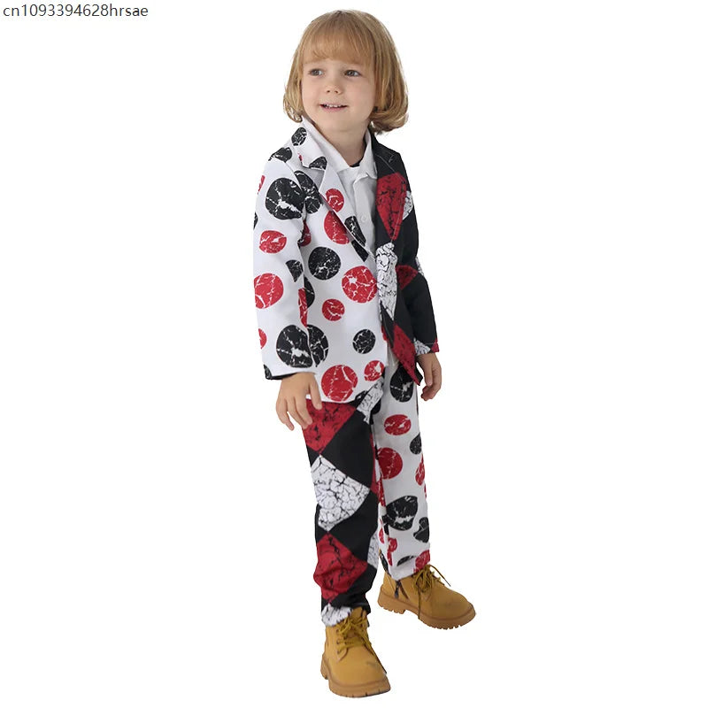 Toddler Sinister Clown Costume for Kids' Scary Creepy Halloween Boy's Suit