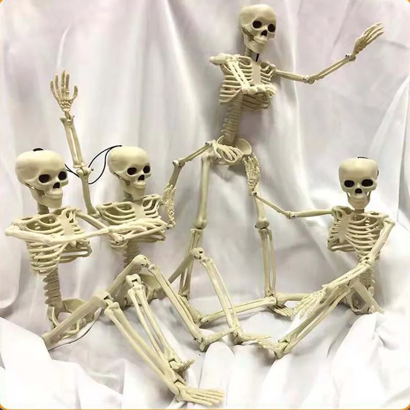 40cm Halloween Skull Skeleton,Posable SkeletonHuman Shape Bones Party Home Haunted House Horror Decorations Props