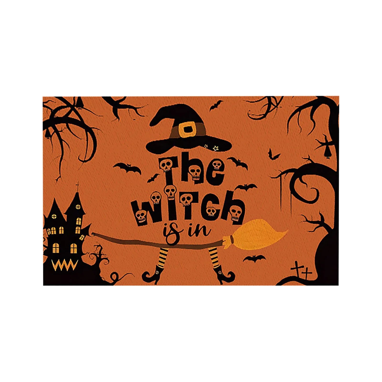 Halloween Table Placemats Linen Ghost Festival Atmosphere Table Mat Bat Pumpkin Spider Web Dining Table Decorations