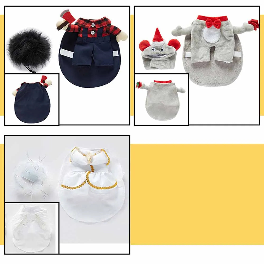 Halloween Pet Costume With Hat Dogs And Cat Cute & Funny Dress-Up Outfit For Party Cosplay Holiday Photos Puppy Kitten Clothing