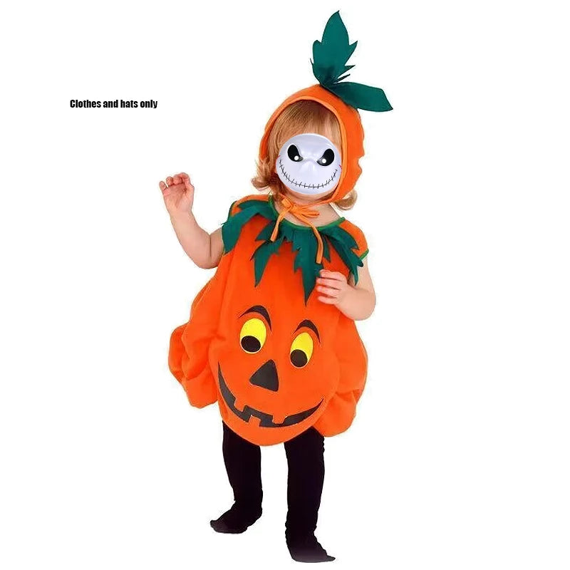 Kids Halloween Pumpkin Costume for Toddler Boys Girls Party Costume Romper Toddler Baby Jumpsuit Cosplay Children Clothes