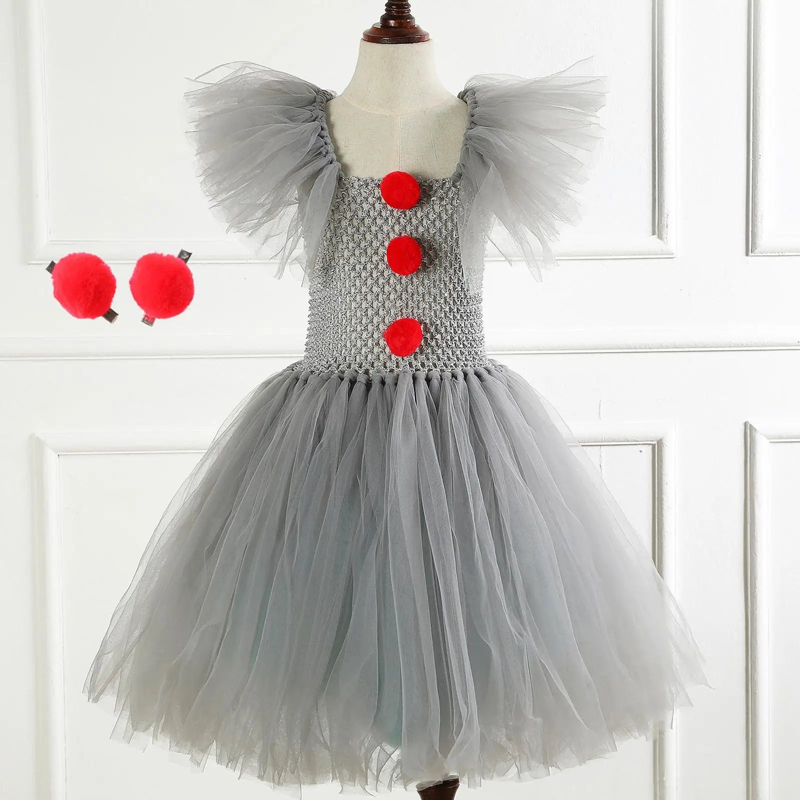 Kids Halloween Costume Cosplay Girls Costume Dress Stylish Props Outfit for Dress up Festive Cosplay Activities Daily Birthday