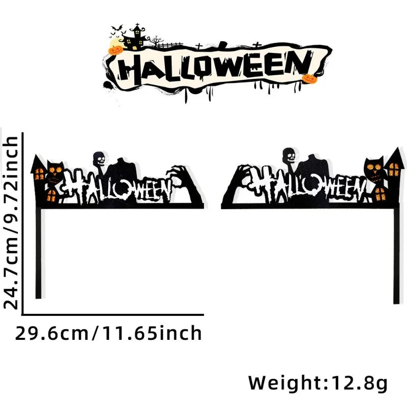 Halloween Door Frame Decoration,Bats,Pumpkins,Spider Webs,Door and Window Corner Stickers, Halloween Home Decoration