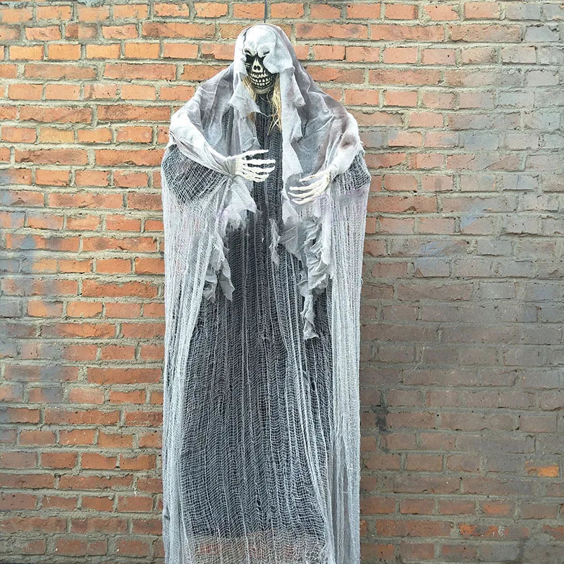Halloween Horror Props, Ghost, Hanging Skull, Sound Sensor, Haunted House, Escape Room