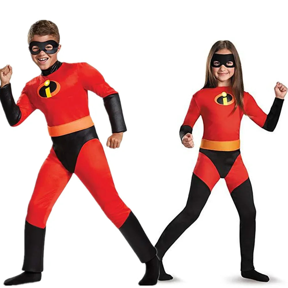 New Halloween costume for boys and girls jumpsuit costume Dash cosplay superhero performance costume for boys and girls