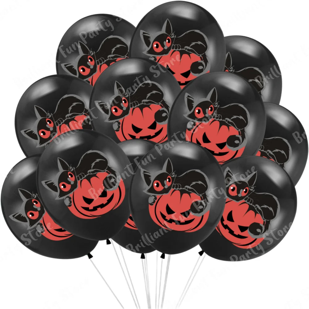 Halloween Balloons 12 Inch Black Orange White Pink Latex Balloon for Halloween Holiday Events Party Favors Supplies Decoration
