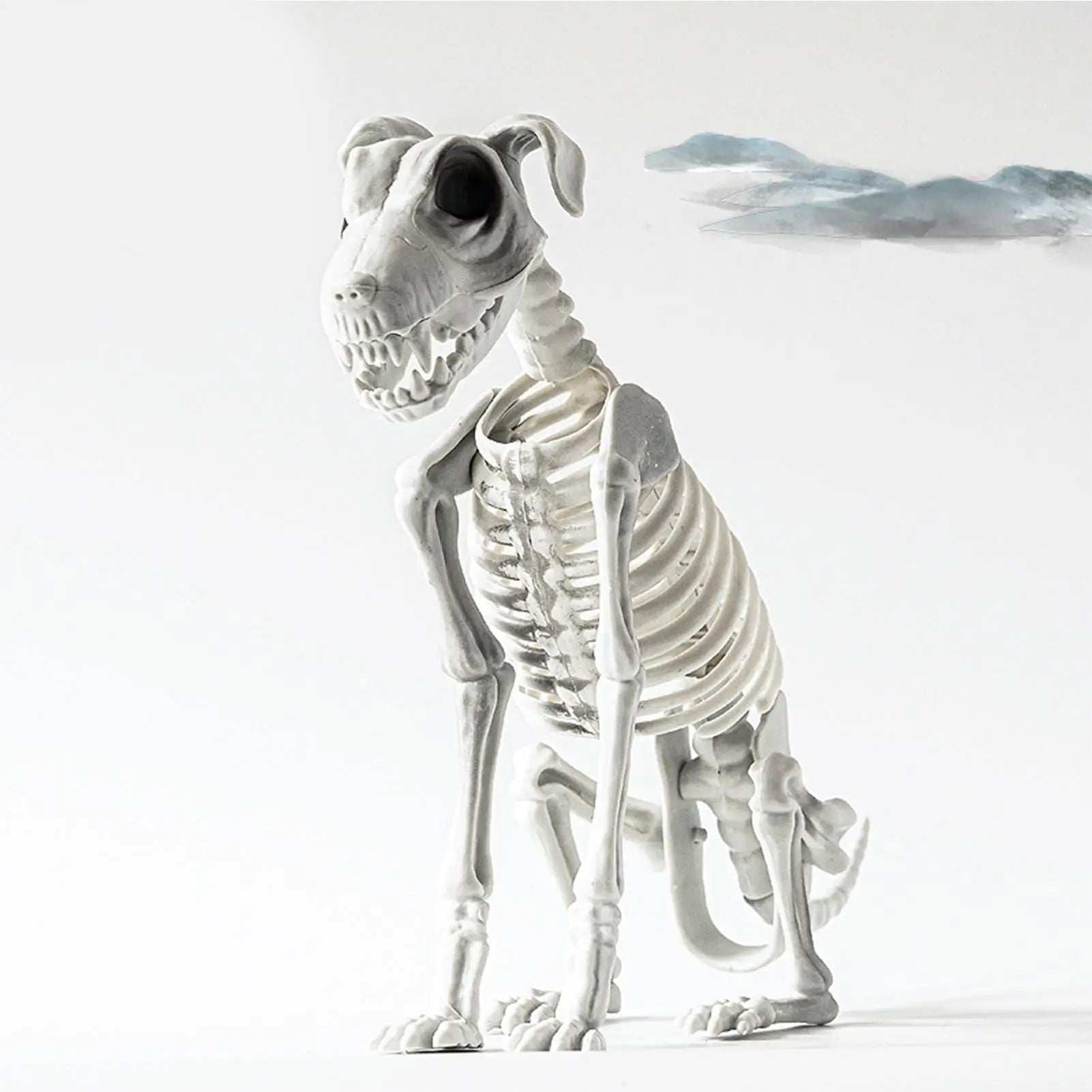 Halloween Skeleton Dog Spooky Skeleton Animal Realistic Halloween Skeleton Dog Statue Skull Bone Art Ornaments for Party Haunted