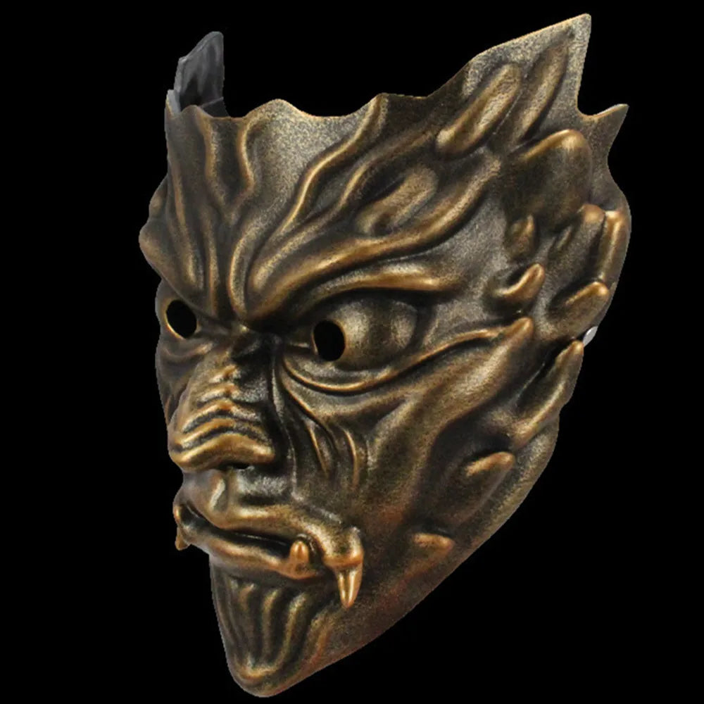Halloween Mask, Ancient Costume, Armor, Resin Mask, Adjustable to Wear Party Role Playing Mask