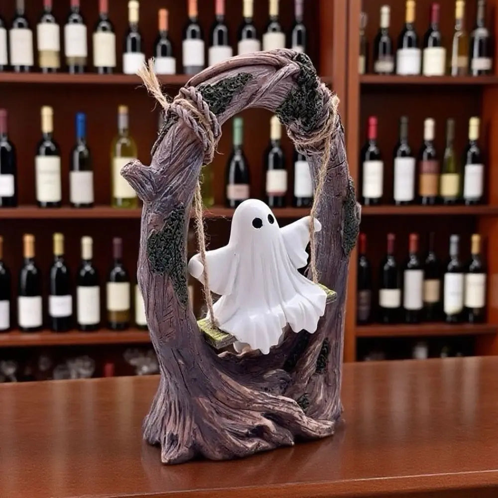Halloween Themed Halloween Swing Ghost Ornament Handicraft Statue Spooky Ghosts Decor Funny Doll Model