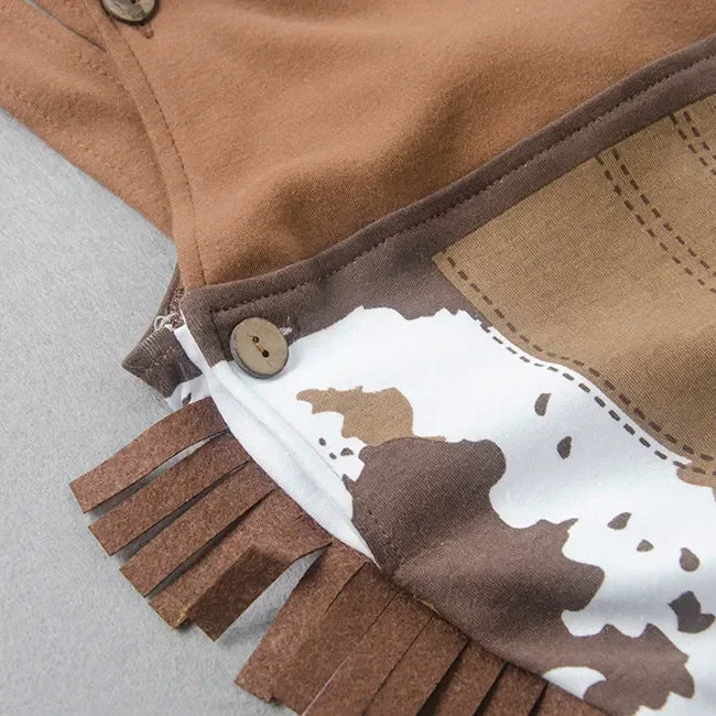 Halloween Boys Western Cowboy Costume Role Play Cartoon Toddler Jumpsuit Clothes Christmas Birthday Event Dress Up Party Stage