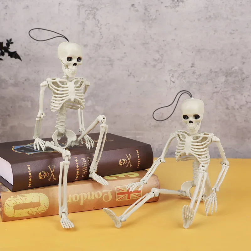 40cm Halloween Skull Skeleton,Posable Skeleton,Human Shape Bones,Halloween Party Home Decorations,Haunted House Horror Props