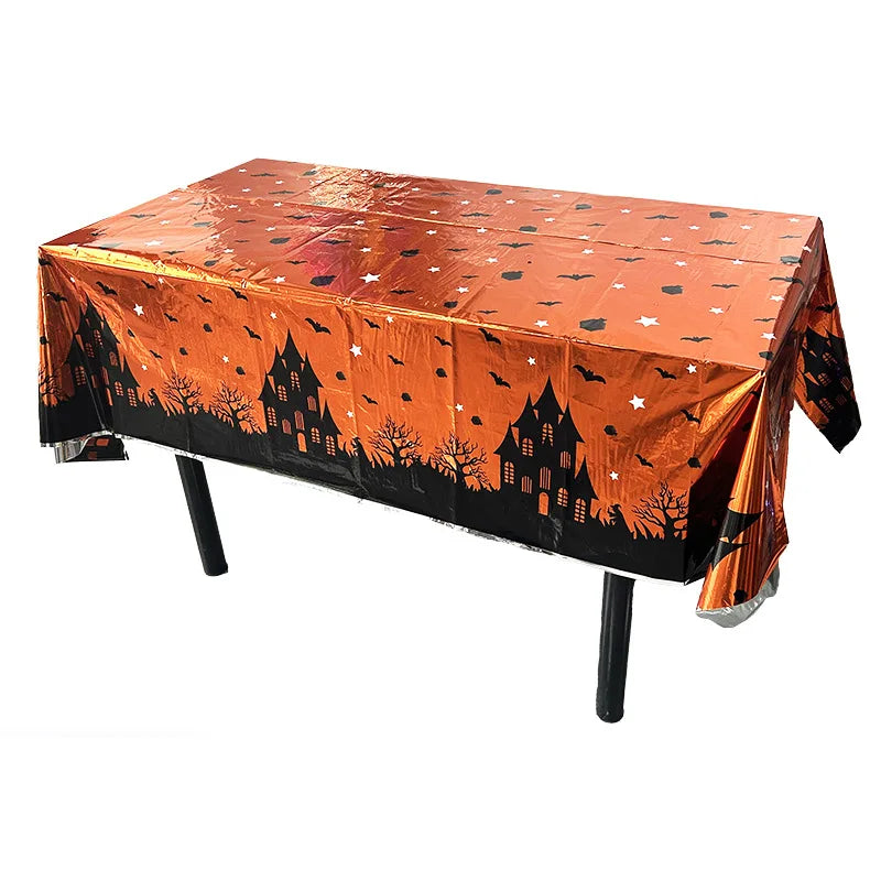 Halloween Party Decoration Rectangular Tablecloth Halloween Horror Party Supplies Bat Pumpkin Disposable Tablecloths Home Decor
