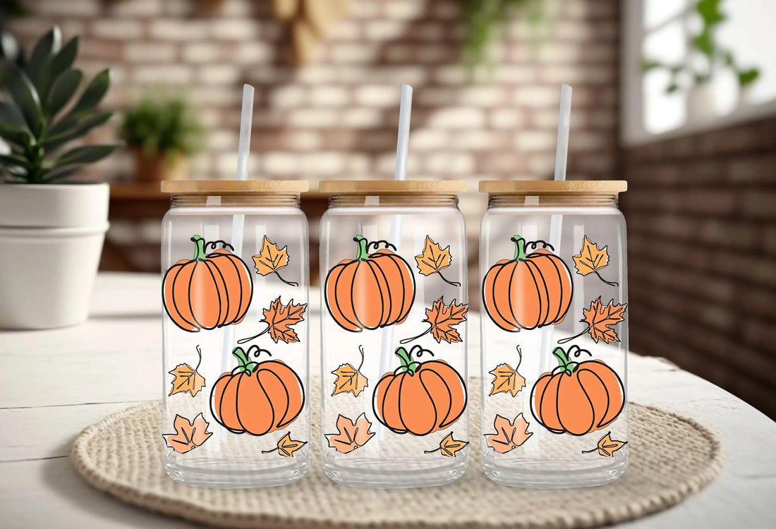 Halloween  Pumpkin Special Festival Decoration UV DTF Cup Wrap Film Self-adhesive Durable UV Crystal Stickers