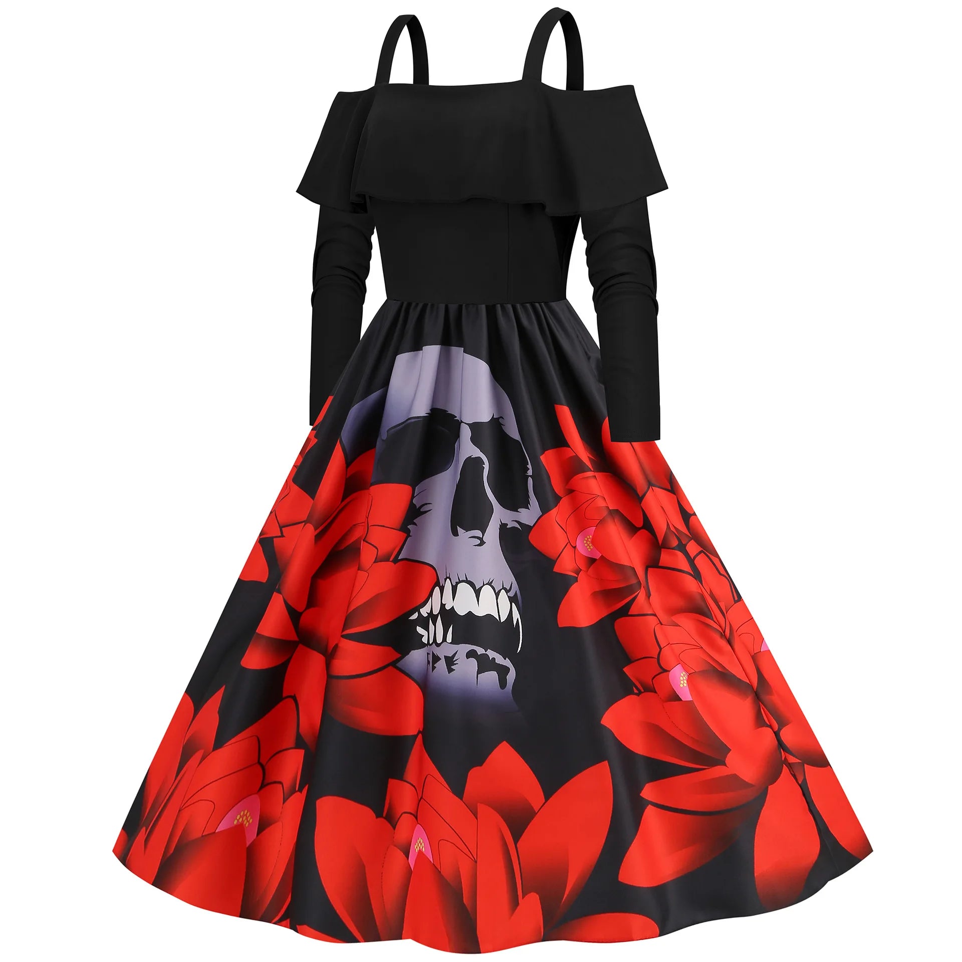 Halloween Medieval Scary Cosplay Costumes for Women Sexy Skull Ghostface Party Dress Disfraz Hombre Mujer Carnival Dress Up