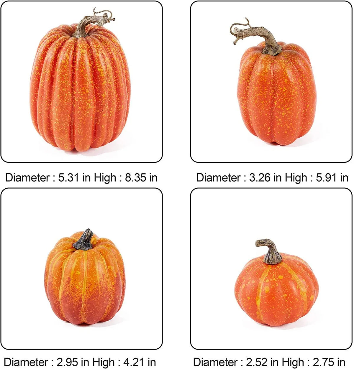 Halloween Thanksgiving Party Props Home Decoration Fruit Artificial Pumpkin Set Decoration Fake Simulation Pumpkin Ornaments