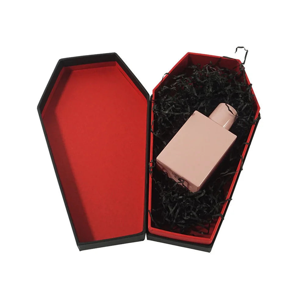 Halloween Treat Or Trick Bags For Kids Paper Coffin Boxes Black For Gift Present Gothic Container Spooky Party Decro
