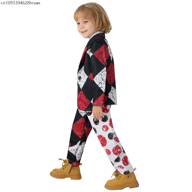 Toddler Sinister Clown Costume for Kids' Scary Creepy Halloween Boy's Suit