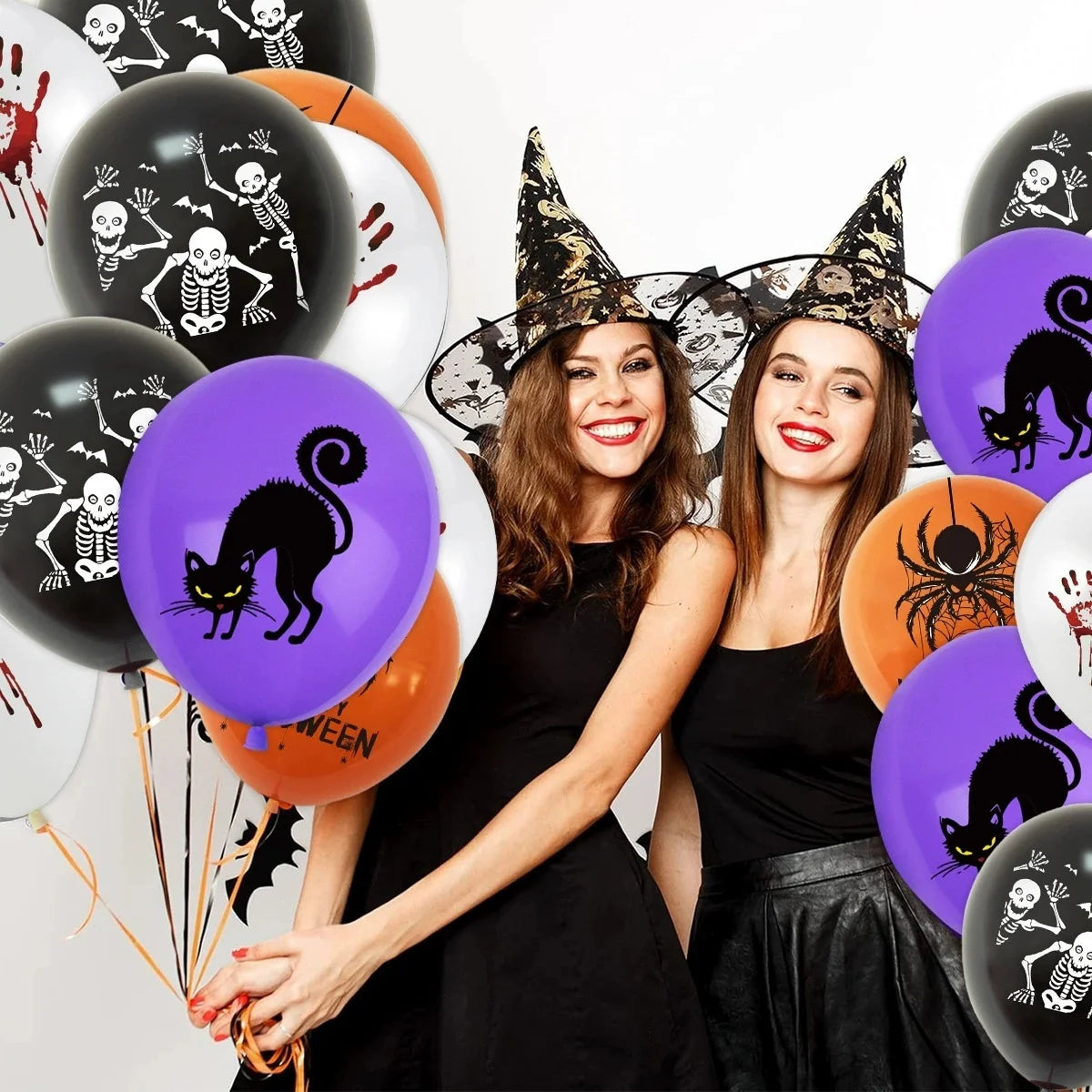 Halloween Balloons 12 Inch Black Orange White Pink Latex Balloon for Halloween Holiday Events Party Favors Supplies Decoration