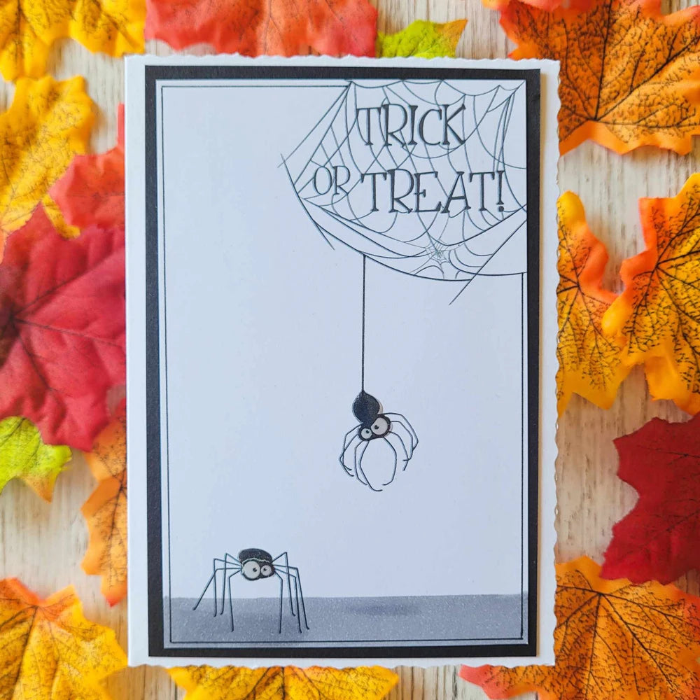Spooky Tree Tricks No Treats Halloween is Back Metal Cutting Dies/Clear Stamp DIY Card Making Scrapbooking Stencil
