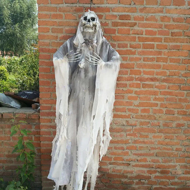 Halloween Horror Props, Ghost, Hanging Skull, Sound Sensor, Haunted House, Escape Room