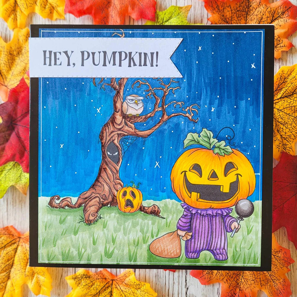 Spooky Tree Tricks No Treats Halloween is Back Metal Cutting Dies/Clear Stamp DIY Card Making Scrapbooking Stencil