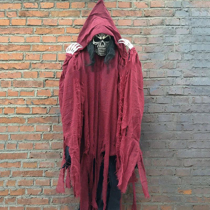 Halloween Horror Props, Ghost, Hanging Skull, Sound Sensor, Haunted House, Escape Room