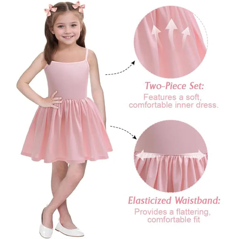 Girls' Halloween Costume Witch Costume Girl Pink Lovely Flower Tulle Princess Dress Birthday Party Carnival Cosplay Dress Up