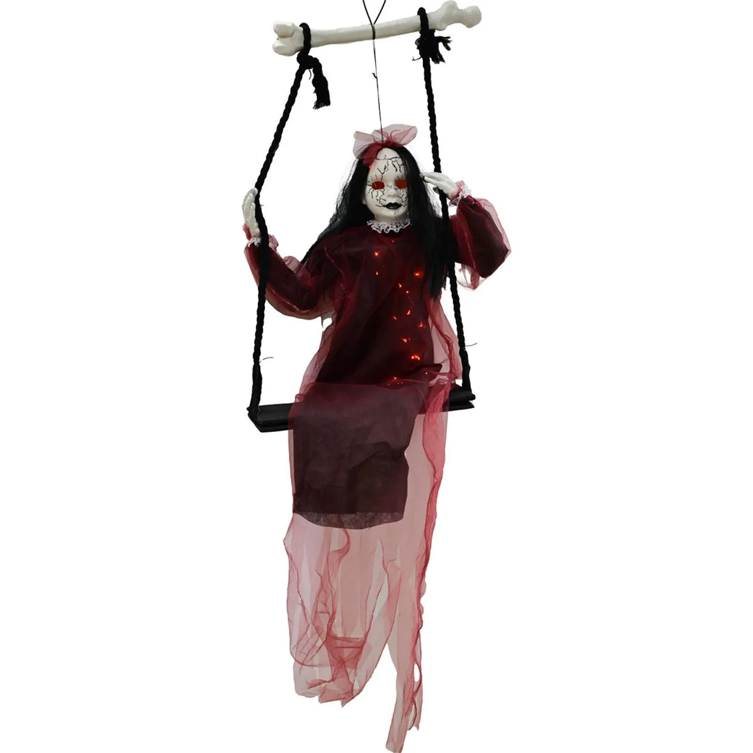 Halloween Swing Ghost Decoration Dynamic Suspension Design With Spooky Sound Effects Create A Thrillers Atmosphere Ghost Decor