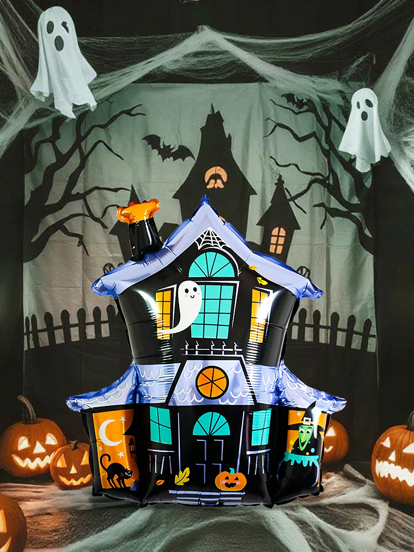 1/2 pcs haunted house balloons,suitable for Halloween parties,haunted houses,trick or treat, and spooky atmosphere decorations.