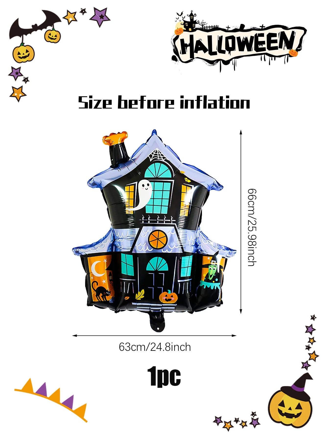 1/2 pcs haunted house balloons,suitable for Halloween parties,haunted houses,trick or treat, and spooky atmosphere decorations.