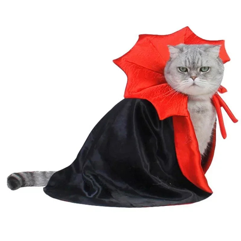 Halloween Pet Costumes Cute Cosplay Vampire Cloak For Small Dog Cat Kitten Puppy Dress Kawaii Pet Clothes Cat Accessoties
