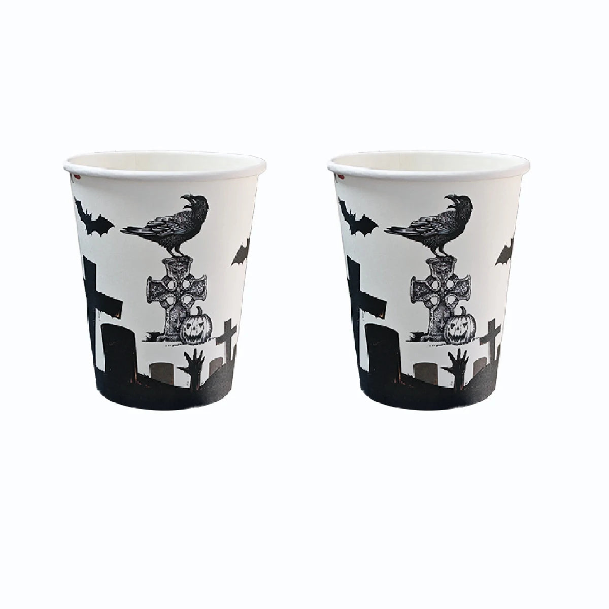 Halloween Theme Birthday Party Decorations Disposable Tableware Set Paper Plates Napkins Cups