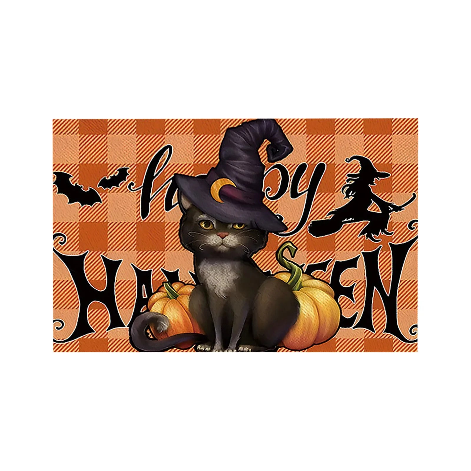 Halloween Table Placemats Linen Ghost Festival Atmosphere Table Mat Bat Pumpkin Spider Web Dining Table Decorations