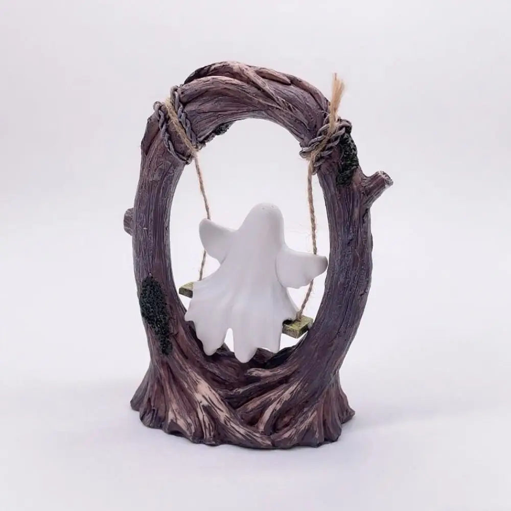 Halloween Themed Halloween Swing Ghost Ornament Handicraft Statue Spooky Ghosts Decor Funny Doll Model