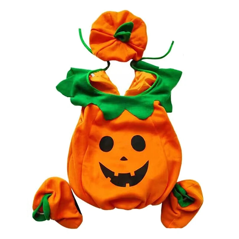 Kids Halloween Pumpkin Costume for Toddler Boys Girls Party Costume Romper Toddler Baby Jumpsuit Cosplay Children Clothes
