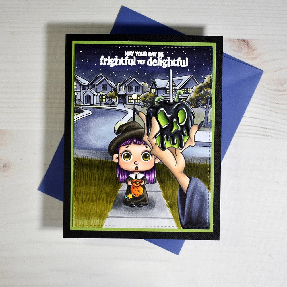 Spooky Tree Tricks No Treats Halloween is Back Metal Cutting Dies/Clear Stamp DIY Card Making Scrapbooking Stencil