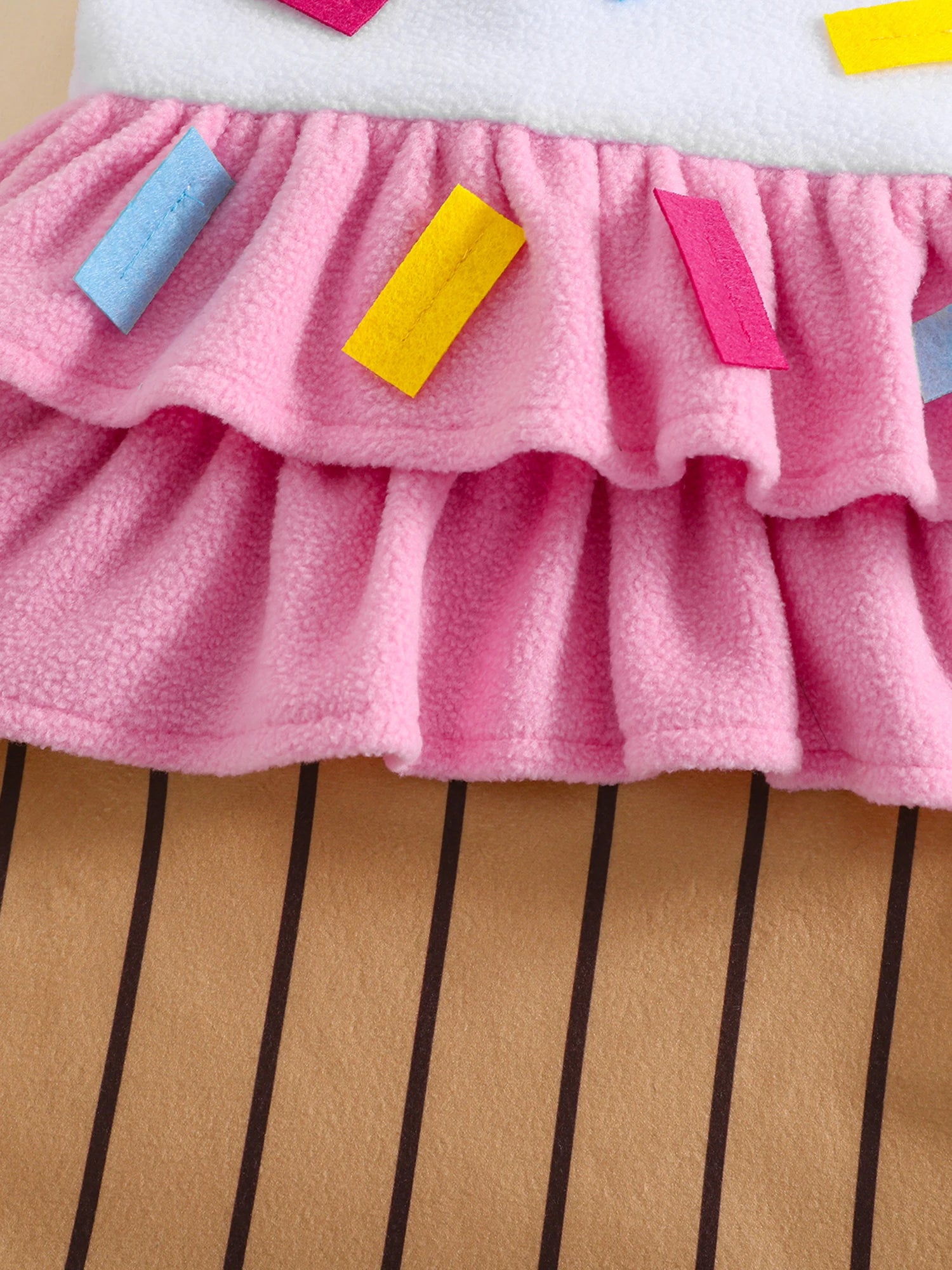Toddler Baby Ice Cream Costume Dress and Cap 2 Pcs Set Cute Cupcake Costume for Halloween Party